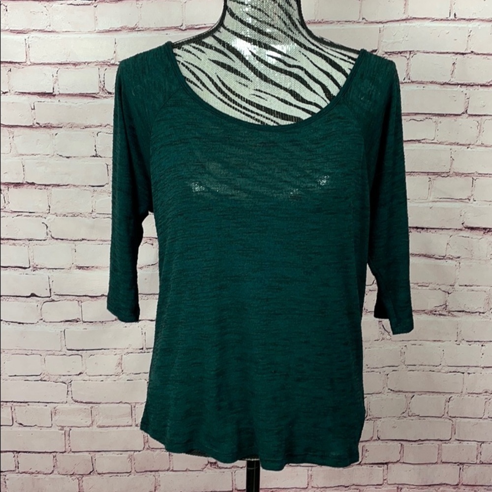 Forever 21 Green Open Back Top Size Large